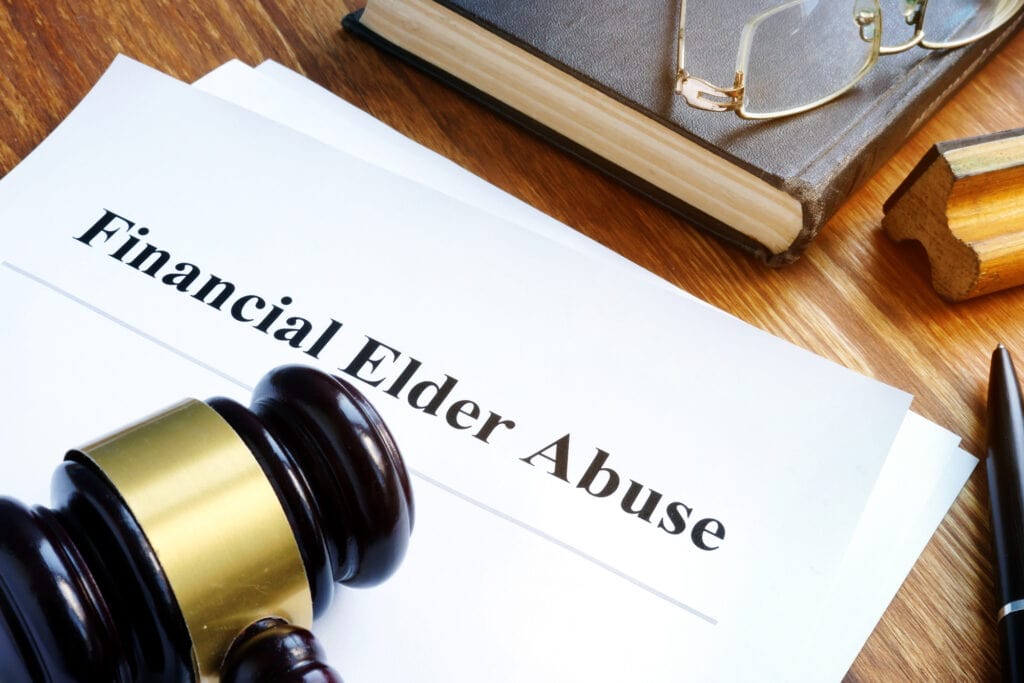 financial abuse in nursing homes graphic