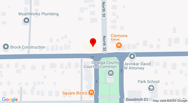 Google Map of 100 Center St. Suite 150 Chardon OH